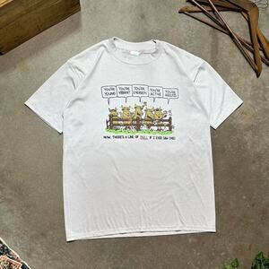 Vintage 90s Single Stitch Line Of Bull Comedy Joke Text Tee Mens XL Funny SHirt